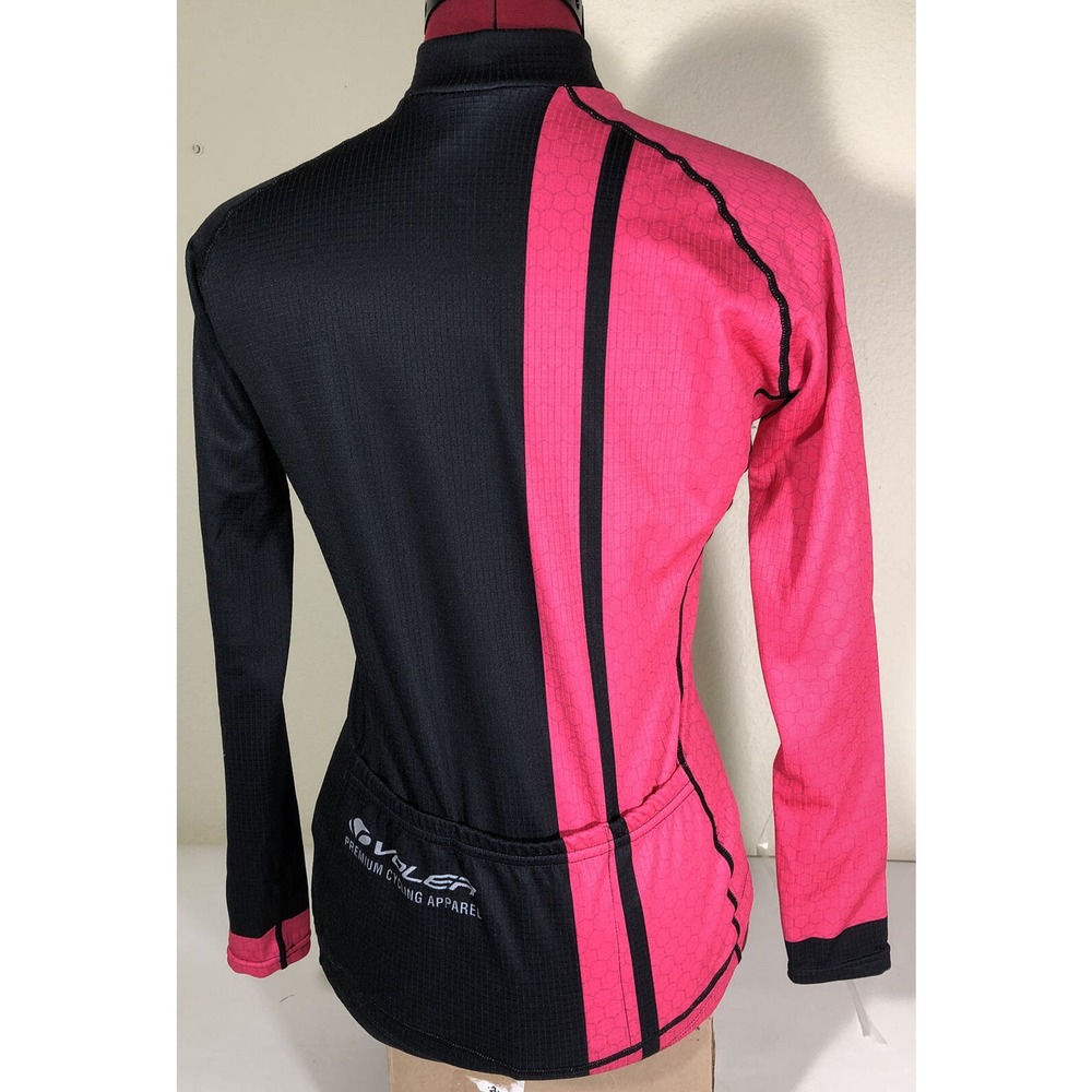 Voler Cycling Jersey Long Sleeve Womens Pro Race Pink Black Sz XS - Picture 3 of 11